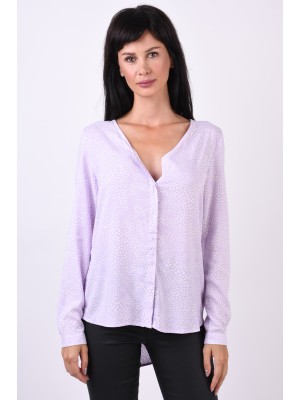 Camasa Dama Vila Vipaya V-Neck Lilac /White Dots